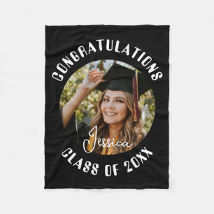 Graduation Party Sweet Personalized Photo and Name Fleece Blanket