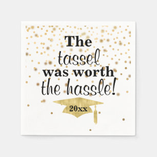 Graduation Party Tassel Worth the Hassle Napkins