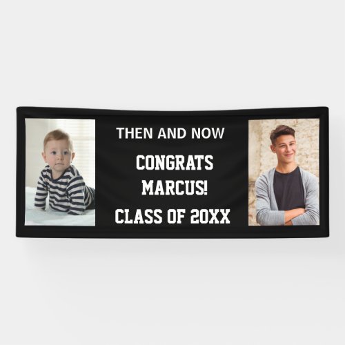 Graduation Party Then Now Baby Photo Congrats