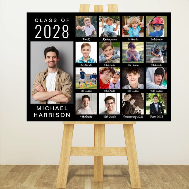 Graduation Party Through The Years 17 Photo Black Foam Board (Creator Uploaded)