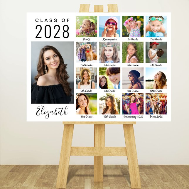 Graduation Party Through The Years 17 Photo Script Foam Board (Creator Uploaded)