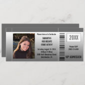 Graduation Party Ticket Invitations with Photo (Front/Back)