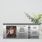 Graduation Party Ticket Invitations with Photo (Standing Front)