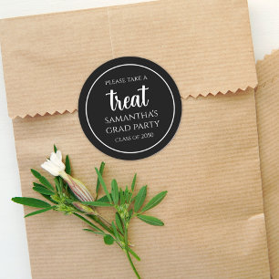 Graduation Party Treat Favor Personalized Classic Round Sticker