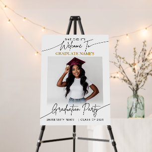 Graduation Party Welcome Sign Grad Decor Poster