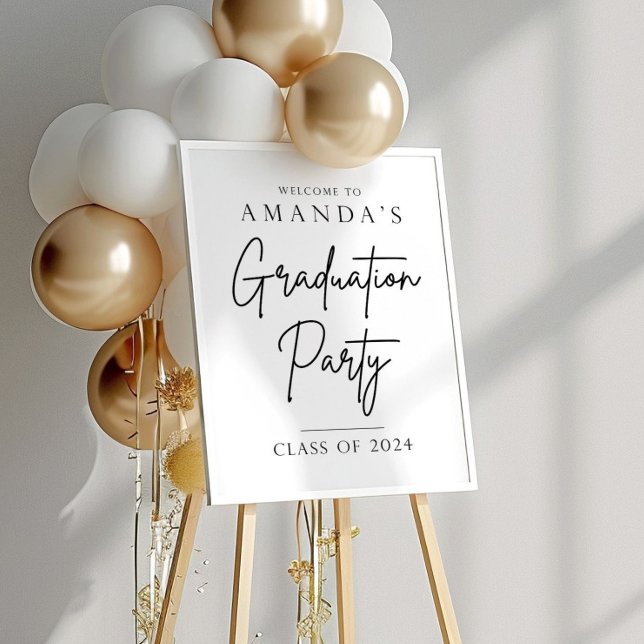 Graduation Party Welcome Sign Minimalist Graduatio (Creator Uploaded)