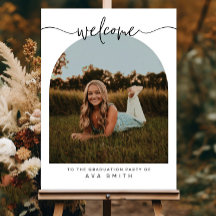 Graduation Party Welcome Sign Template, Photo Grad
