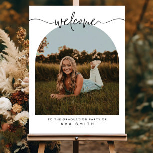 Graduation Party Welcome Sign Template, Photo Grad