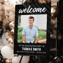 Graduation Party Welcome Sign Template, Photo Grad