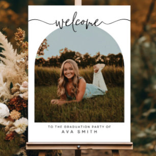 Graduation Party Welcome Sign Template, Photo Grad