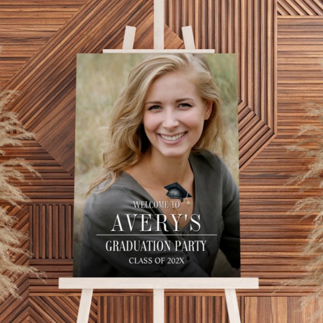 Graduation Party Welcome Sign with Photo (Creator Uploaded)