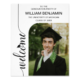 Graduation Party Welcome with Modern Photo Arch