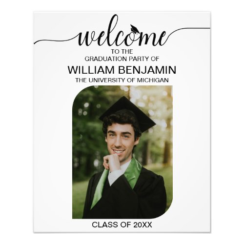 Graduation Party Welcome with Modern Photo Arch