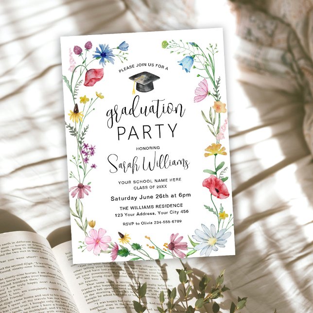 Graduation Party Wildflowers Invitation (Creator Uploaded)
