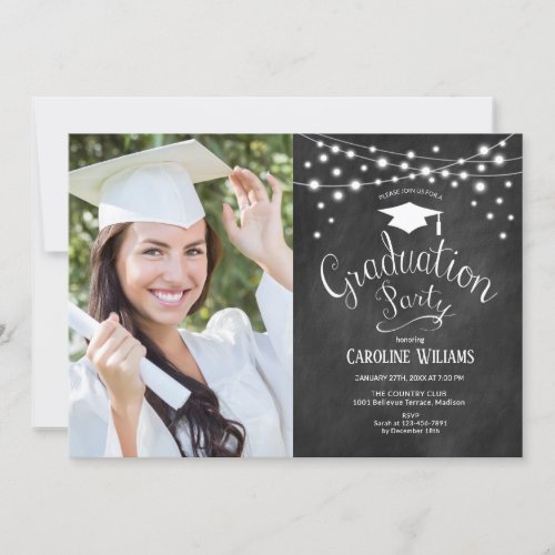 Graduation Party With Photo Invitation