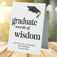 Graduation Party Words Of Wisdom Guest Advice Table Tent