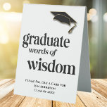 Graduation Party Words Of Wisdom Guest Advice Table Tent Sign at Zazzle