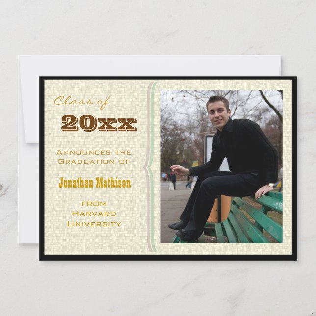 Graduation Party Yellow Photo Invitation (Front)