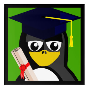 GRADUATION PENGUIN ACRYLIC PRINT