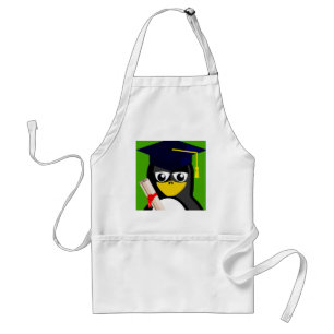 GRADUATION PENGUIN ADULT APRON