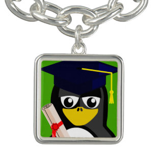 GRADUATION PENGUIN CHARM BRACELET