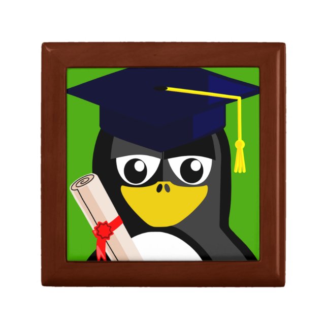 GRADUATION PENGUIN KEEPSAKE BOX (Front)