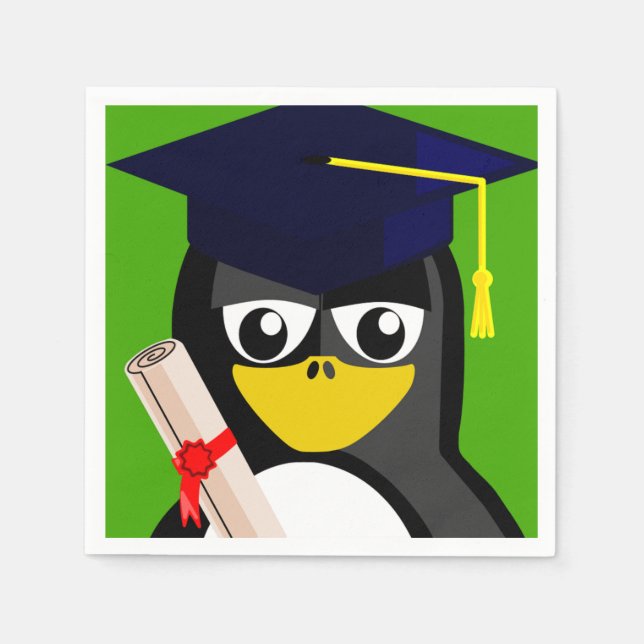 GRADUATION PENGUIN NAPKINS (Front)