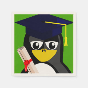 GRADUATION PENGUIN PAPER NAPKINS