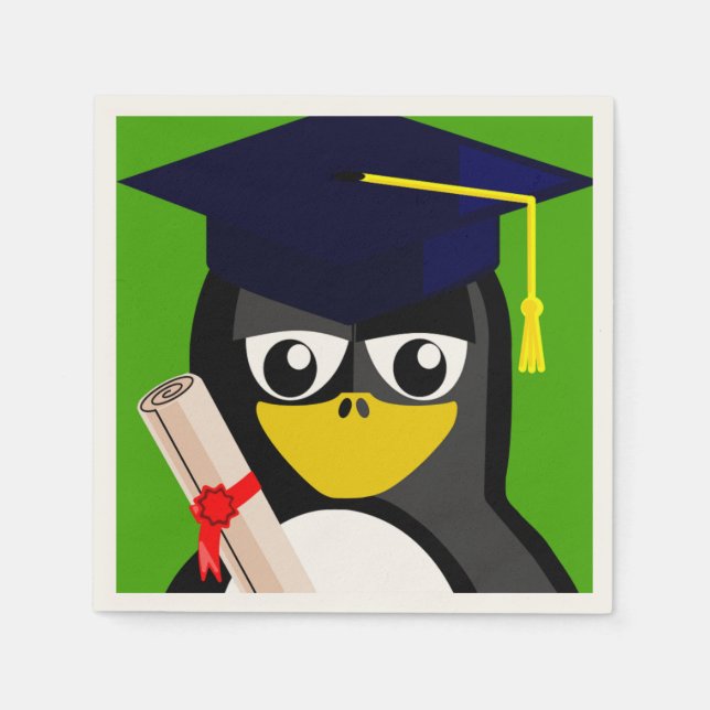 GRADUATION PENGUIN PAPER NAPKINS (Front)