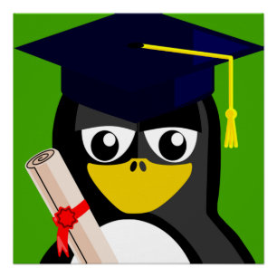 GRADUATION PENGUIN POSTER