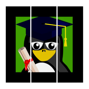 GRADUATION PENGUIN TRIPTYCH