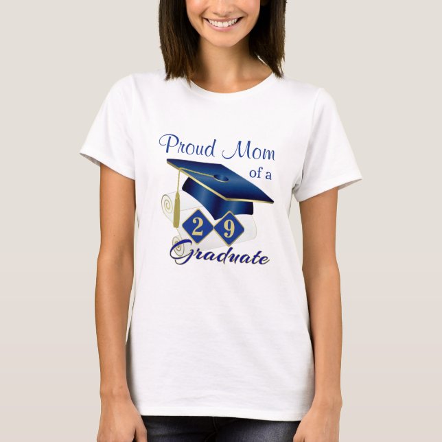 Graduation Personalized Blue & Gold T-Shirt (Front)
