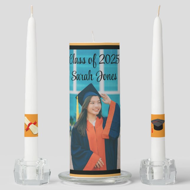Graduation, Personalized Candle  (Front)