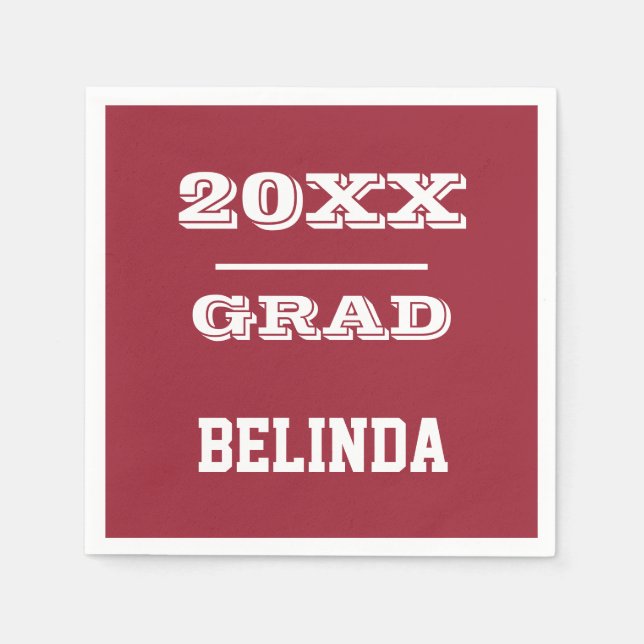 Graduation Personalized Ideas Napkins (Front)