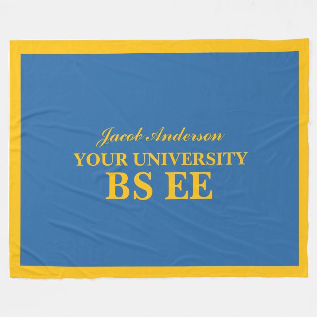 Graduation Personalized Name Fleece Blanket (Front (Horizontal))