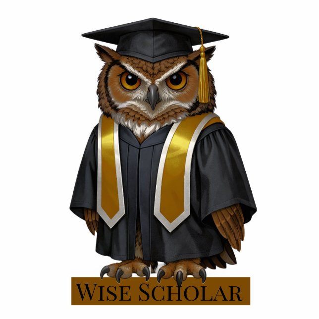 Graduation Personalized Owl Statuette (Front)