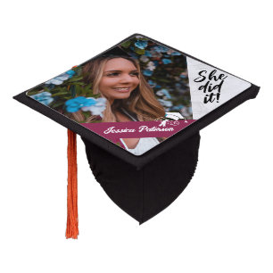 Graduation Personalized Photo Modern Graduation Cap Topper