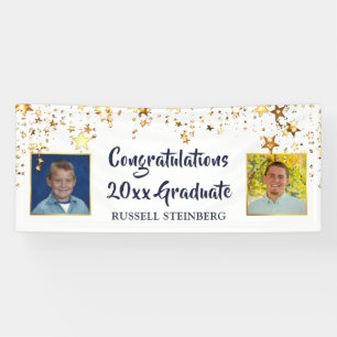 Graduation Personalized Then and Now Photos Banner