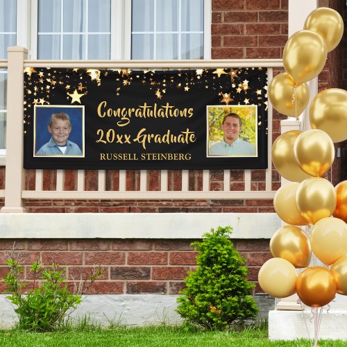 Graduation Personalized Then  Now Photos Banner