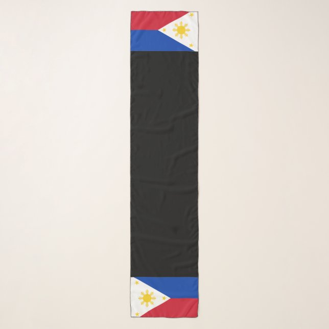 Graduation Phillipines Flag Scarf Stole Sash (Front)