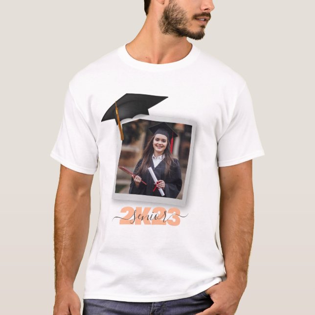 Graduation Photo 2K Frame Senior Party T-Shirt (Front)