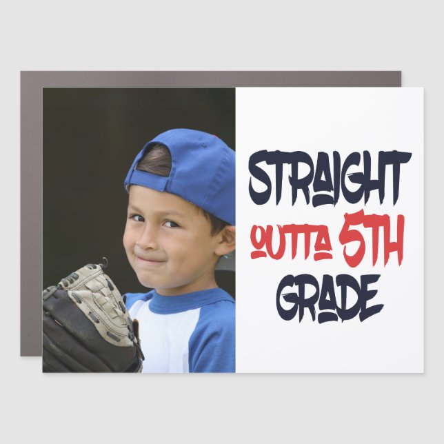 Graduation Photo 5th Grade Promotion Graduation Car Magnet (Front)