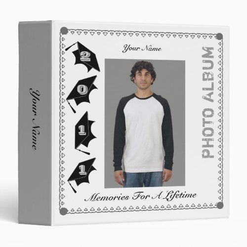 Graduation Photo Album Binder Grey 3