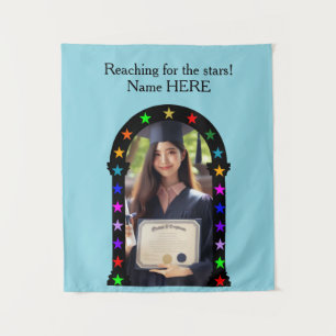 Graduation Photo Arch and Stars Backdrop Banner