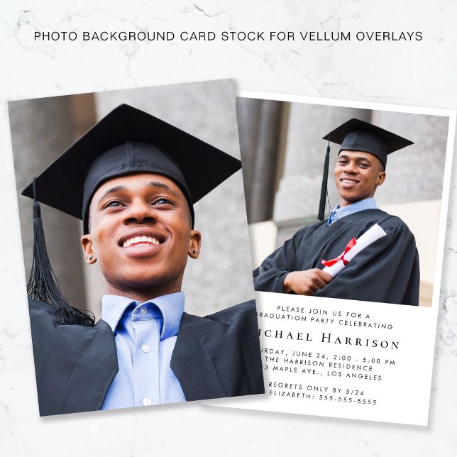 Graduation Photo Background For Vellum Overlay Invitation (Creator Uploaded)