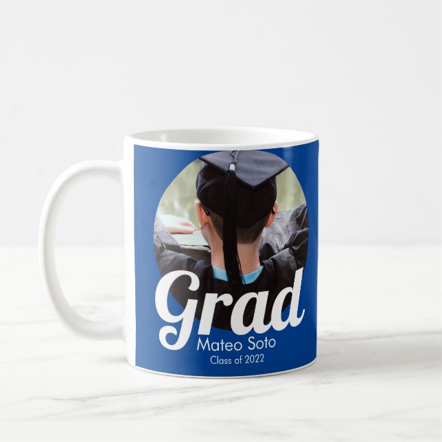Graduation Photo Bold Any Color  Coffee Mug (Left)