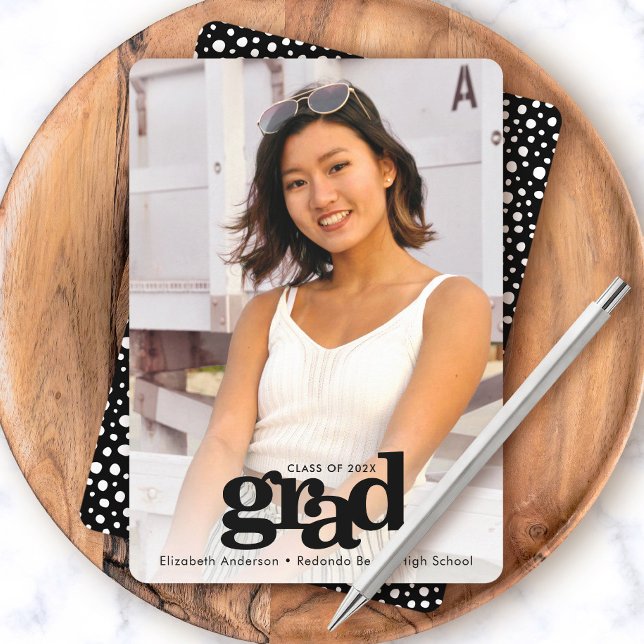 Graduation photo bold modern simple typography announcement (Creator Uploaded)