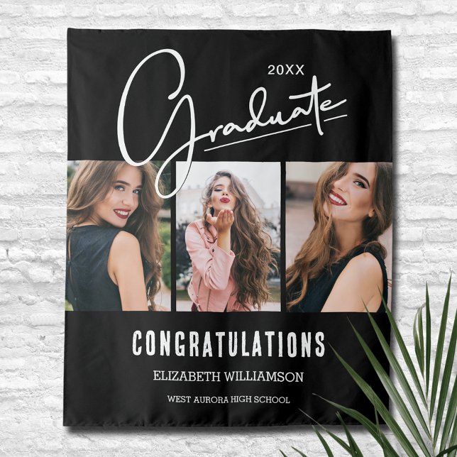 Graduation Photo Booth Backdrop (Graduation Photo Backdrop, choose your size when ordering)