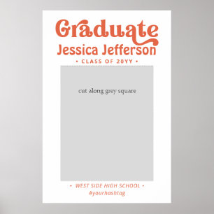 Graduation Photo Booth Frame modern Poster