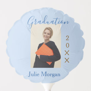 Graduation photo brown golden year 20XX namesimple Balloon